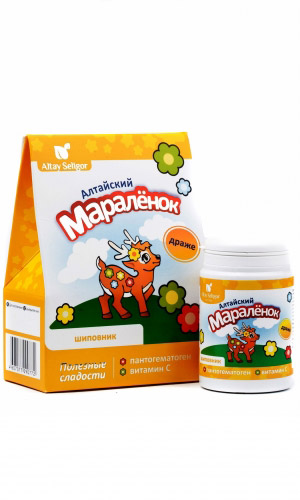 Драже МАРАЛЁНОК с пантогематогеном и шиповником