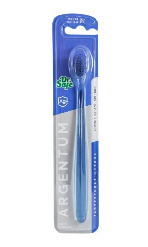 Зубная щётка DR.SAFE ARGENTUM CRYSTAL фиолетовая мягкая